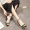 Dép Stiletto nữ mùa hè từ đơn giản khóa mở hở ngón màu đen rỗng Giày nữ Roman Phiên bản Hàn Quốc của giày cao gót 8cm hoang dã