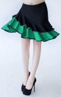 Черная зеленая юбка