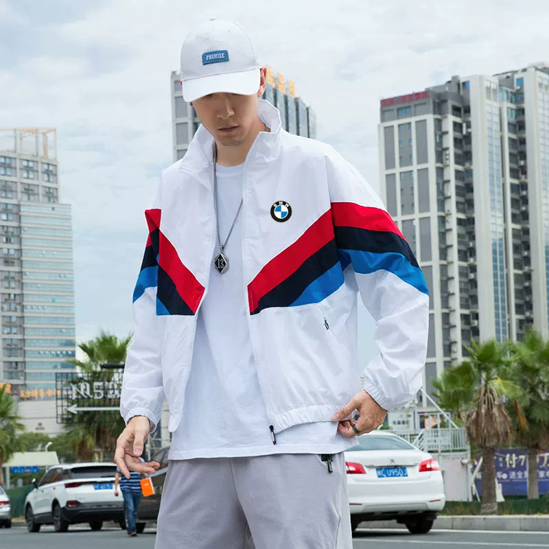 BMW, демисезонная куртка, гоночная машина, спортивная осенняя форма с молнией
