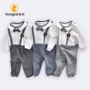 Tống Tai xuân mới cho bé jumpsuit dài tay 3-24 tháng bé giả jumpsuit hai dây giản dị romper romper - Áo liền quần quần áo trẻ em 10 tuổi