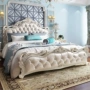 giường gỗ giường ngủ châu Âu Giường công chúa Triều Tiên giường vườn master bedroom trắng da hộp giường kết hợp lưu trữ - Giường giuong tang dep gia re