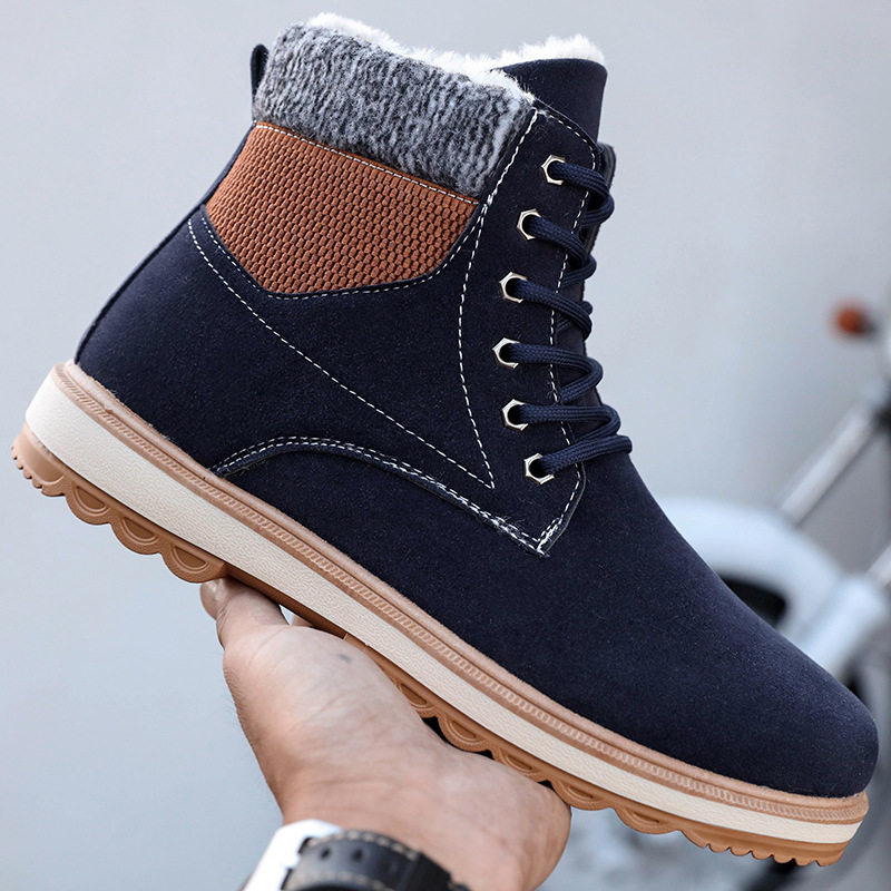 2018冬季男士雪地靴韩版潮流男靴子休闲加绒棉鞋男鞋马丁棉靴103