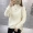 Mùa thu đông mới Hàn Quốc áo len ngắn cổ nửa cổ áo sơ mi nữ tay dài đầu mỏng Slim áo đan đáy áo len cổ tim