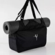 Черный универсальный рюкзак, коврик для йоги