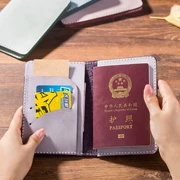 Tuyết nguyên lớp da hộ chiếu da Túi da đa năng ID đơn giản ở nước ngoài gói tài liệu gói hộ chiếu dung lượng lớn