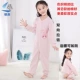 Bộ đồ ngủ trẻ em bằng cotton Cô bé 3-5 tuổi dễ thương siêu dễ thương chống đá cho bé trai bộ đồ bơi mùa xuân và nhà vệ sinh mùa thu 7 cậu bé gầy - Áo liền quần