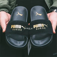 Puma 彪 马蕾 hana mới màu đỏ và màu đen vàng tiêu chuẩn nam giới và phụ nữ vài bãi biển dép thể thao 365758-01 dép xăng đan