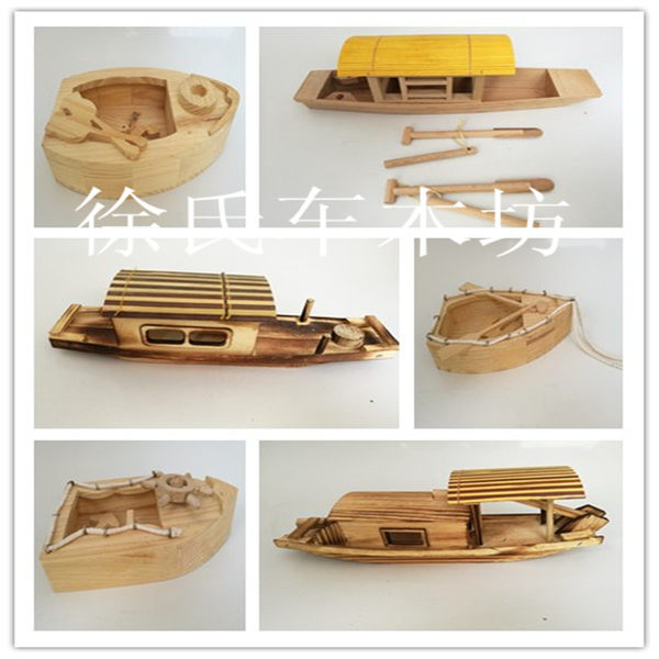 Китайский ветер стиль творческий деревянный Рыбацкая лодка ручной работы моделирование деревянный Деревянная лодка гребля пейзаж Деревянная лодка, осматривающая деревянная лодка