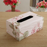 Обои для обои в европейском стиле бумага гостиная бумажная коробка для насосной коробки для ткани для насосной коробки ресторан милый ретро бумажный насос коробка дерева бесплатная доставка