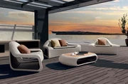 Mới kết hợp sofa mây phòng khách căn hộ nhỏ đơn giản hiện đại ba mảnh năm mảnh bàn cà phê bàn ​​ghế ngoài trời - Đồ nội thất thiết kế