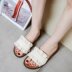 2018 mùa hè phong cách mới mở ngón chân trơn Hàn Quốc phiên bản của nấm ren thấp gót giày sinh viên của phụ nữ dép và dép đi trong nhà Dép