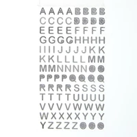 Наклейки на буквы -Silver