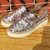 Jm happy Mary giày nữ mùa xuân và mùa hè sequin đôi giày nhỏ màu trắng đặt chân ngư dân giày xốp bánh vải giày 53016W51235W - Plimsolls Plimsolls