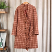 [米 Z] giảm giá thương hiệu cho phụ nữ 2019 mùa đông mới 9B4179 áo len lá sen nghệ thuật retro - Accentuated eo áo
