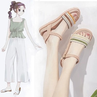 Dép nữ Mori 2019 mùa hè mới phiên bản Hàn Quốc của đôi giày sinh viên nhỏ tươi Rome đế mềm hoang dã Giày Shu Shaoxian - Sandal xăng đan nữ