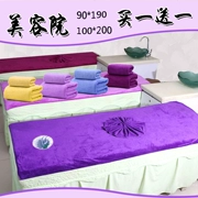 Thẩm mỹ viện cung cấp khăn lớn cửa hàng đặc biệt làm đẹp khăn trải giường khăn tắm massage điều trị massage bán buôn có lỗ