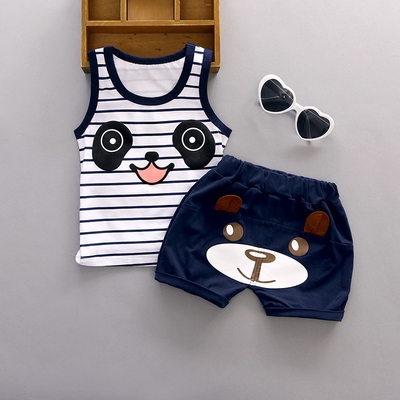 0-1-2-3岁男童夏装套装两件套男宝宝衣服韩版夏季婴儿童装纯棉潮