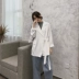 Ins casual nhỏ phù hợp với áo khoác khí nữ Hàn Quốc phiên bản của mùa thu 2018 new đen và trắng chic phù hợp với mỏng dài tay áo áo kiểu nữ đẹp tuổi 40 Business Suit