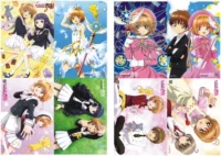 Loạt các Sakura Thẻ Ma Thuật Cô Gái Sakura Little Poster Nhật Bản Phim Hoạt Hình Anime Ngoại Vi Hình Nền Tường Sticker ảnh sticker