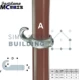 42mm ống thép dây lắp ráp hộ lan tôn sóng phụ kiện khung kết nối mảnh lan can cầu thang lắp ống mạ kẽm cố định ống mảnh