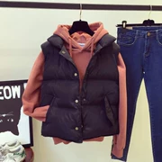 Mùa thu và mùa đông Hàn Quốc phiên bản hoang dã túi đeo vai rộng quần áo vest cotton dày vest nữ ngắn vest áo cotton