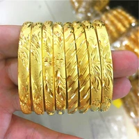 Việt Nam Shajin bangle 3d Hard Gold Mạ K Vàng Trang sức nữ Thời trang Đồng hồ đeo tay vàng Đẩy kéo Trang sức cưới - Vòng đeo tay Cuff vòng tay nữ đẹp