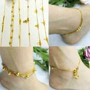 Phiên bản tiếng Hàn của phụ nữ vòng chân mạ vàng trong một thời gian dài không phai màu đơn giản của sinh viên chuyển hạt bắp cải vòng chân giả cát vàng đồng xu trang sức