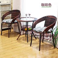 Ban công bảng và ghế wicker ghế năm mảnh ba mảnh trong nhà phòng khách bàn cà phê ghế giải trí ngoài trời vườn kết hợp đồ nội thất