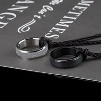 Кольцо, ожерелье из нержавеющей стали с гравюрой, на указательный палец, сделано на заказ