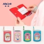 Cửa hàng trẻ con Nhật Bản pu siêu mỏng gói thẻ nhỏ Bộ thẻ dành cho nữ bóp đựng thẻ
