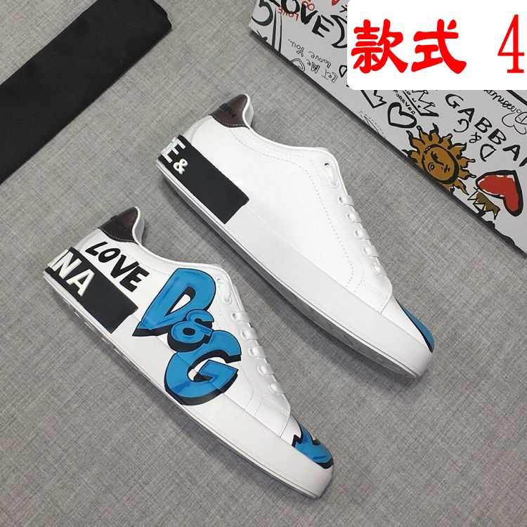 Style (4)European station 2020 new pattern cowhide Round head Frenulum letter leisure time fashion Little white shoes Low Gang men and women shoes Couple shoes