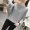 Tăng vỗ béo mùa xuân và mùa thu nữ 2020 phiên bản mới của Hàn Quốc áo thun rộng lỏng lẻo từ cổ áo bat áo len dài tay - Áo len cổ chữ V
