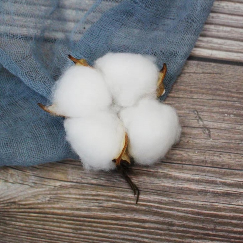 A Cotton Budins Simple style baking Cake decorate cotton flower plug-in unit Pinecone Ornaments party Dessert table ornament