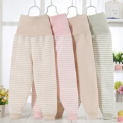 Quần lưng cao cho bé thiết kế quần dày có thể mở 裆 棉 cotton cộng với nhung lụa quần áo mùa thu đồ lót mùa đông nam và nữ cộng với cotton - Quần áo lót
