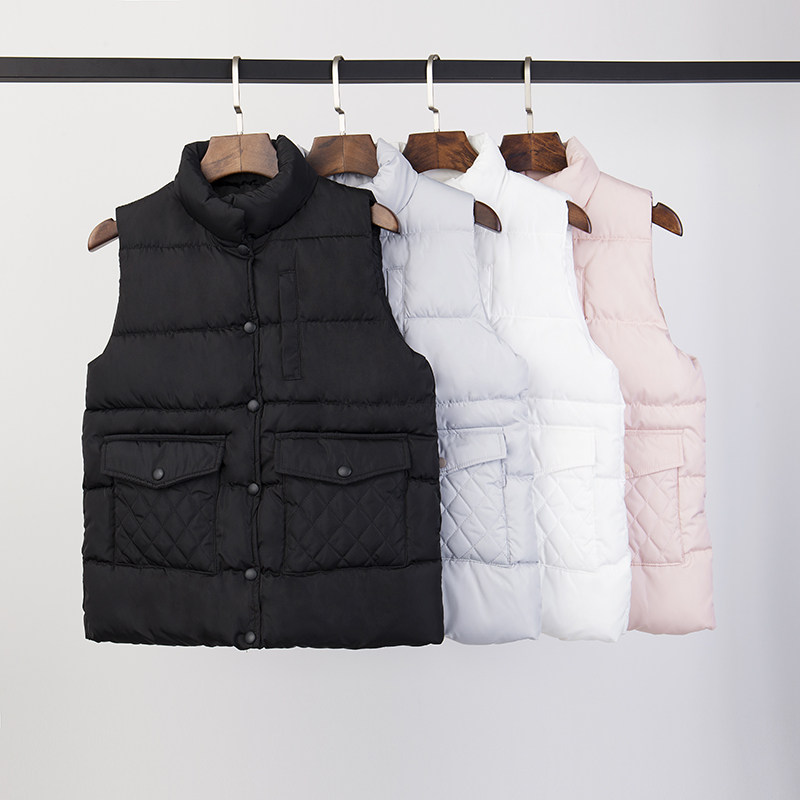 2018 mới bông vest nữ mùa thu và mùa đông mặc Hàn Quốc ngắn sinh viên bông quần áo áo khoác của phụ nữ không tay vest vest