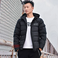 Li Ning xuống áo khoác nam 2018 mới đích thực mùa đông trùm đầu dày áo khoác ngắn ấm áp thể thao AYMN015 - Thể thao xuống áo khoác áo phao nhung