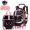 PU da ba vòng túi xe đẩy nữ 6-12 kéo học sinh tiểu học hộp có thể tháo rời sử dụng kép chống thấm ba lô trẻ em vali kéo du lịch cho bé