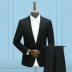 Thời trang mới phù hợp với màu đen phù hợp với nam giới kinh doanh chuyên nghiệp ăn mặc áo cưới chú rể trẻ - Suit phù hợp Suit phù hợp