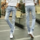 Quần jean nam thẳng Slim quần nam 29,9-39,9 Yuan Thanh niên mùa hè Thu nam mặc áo thun ngắn tay - Quần jean