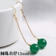 Агатовые большие серьги, 12mm, золото 750 пробы