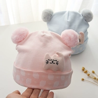Детская демисезонная хлопковая шапка для раннего возраста для новорожденных, 0-12 мес.