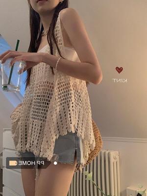 taobao agent Summer design knitted vest, tank top, jacket, lifting effect, trend of season