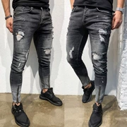 Skinny jeans nam Hip hop pant Ripped Trouser quần jean nam dây kéo