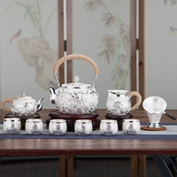 Чайный сервиз ручной работы из провинции Юньнань, вместительный и большой заварочный чайник, серебряный браслет, чай, серебро 925 пробы