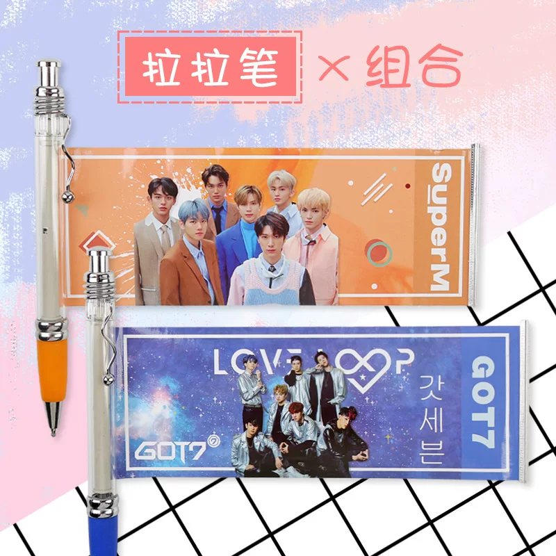 Лукас Got7straykids Домашний Р Lara Ручка Карикатура Черная Нейтральная Ручка Студента Школьные принадлежности