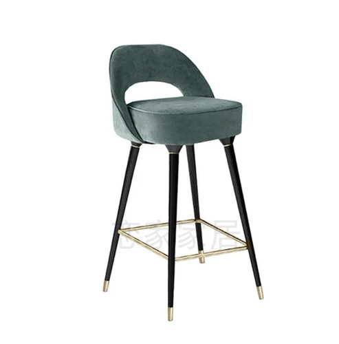 Американский сплошной лесной стул Creative Bar Chefe, Nordic Front Designer, Дизайнерский бар Высокий стул, стул, табурет