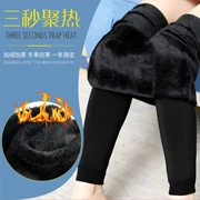 Bà bầu mặc quần legging thu đông cộng với quần nhung dày Quần cotton ấm bên ngoài mặc quần nâng bụng mùa đông