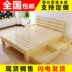 Pine 1m giường gỗ giường đôi 1.35m giường gỗ cứng 1.8m 2m giường gỗ cạnh giường ngủ 1.5 Giường