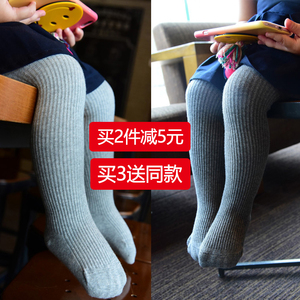 Bé gái quần lửng đáy quần bé gái mùa xuân và mùa thu bé bằng vải cotton mỏng 0-1-3-5 tuổi - Vớ