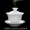 Bộ đồ uống bằng sứ trắng cao cấp Bộ bát đĩa tùy chỉnh ba lon trà lớn nhỏ nhỏ màu trắng Jing - Trà sứ bộ ấm chén cao cấp